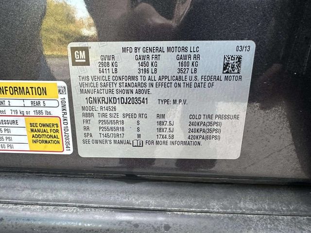 2013 Chevrolet Traverse FWD 4dr LT w/2LT - 22938448 - 27