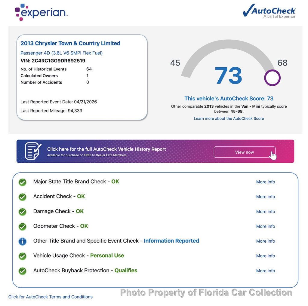 2013 Chrysler Town & Country Limited Wagon Mini Van - 23020425 - 44