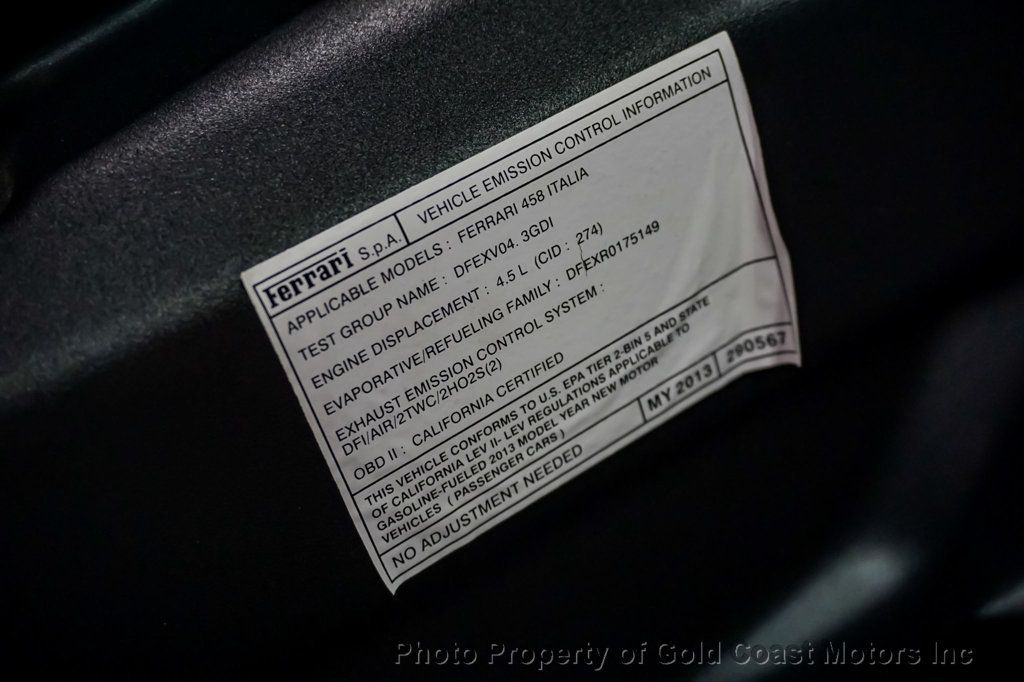 2013 Ferrari 458 Italia *Carbon Bucket Seats* *Front Lift* *Full PPF* *$289k+ MSRP* - 22480825 - 80