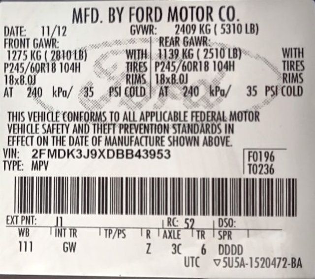 2013 Ford Edge 4dr SEL FWD - 22991563 - 4