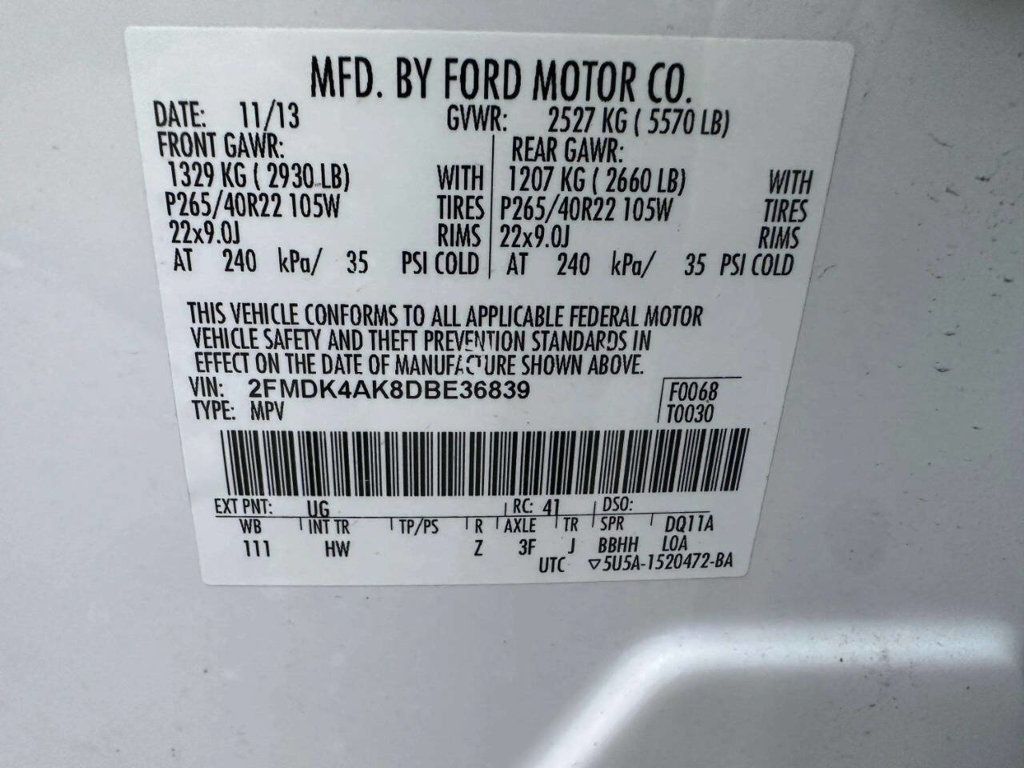 2013 Ford Edge 4dr Sport AWD - 22992735 - 41