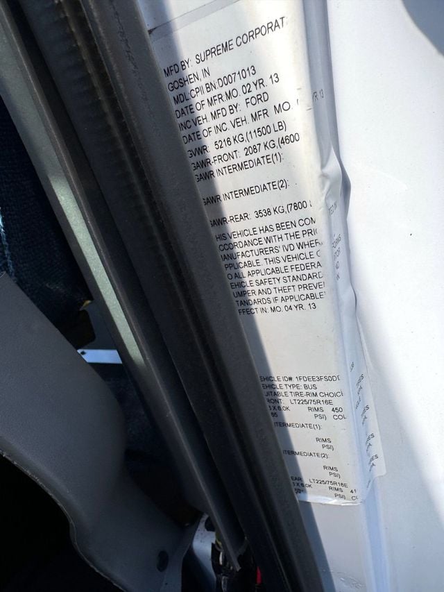 2013 Ford E-350 Non-CDL Wheelchair Shuttle Bus For Adults Seniors Church & Medical Transportation - 22922061 - 47