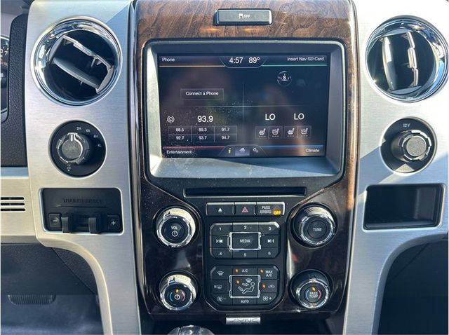 2013 Ford F150 SuperCrew Cab PLATINUM 4X4 ECOBOOST SUN ROOF BACK UP CAM CLEAN - 23068821 - 16