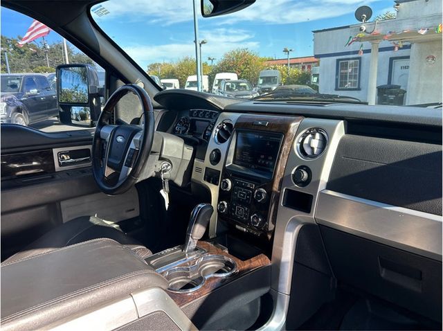 2013 Ford F150 SuperCrew Cab PLATINUM 4X4 ECOBOOST SUN ROOF BACK UP CAM CLEAN - 23068821 - 31