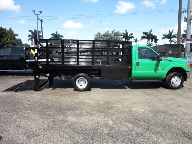 2013 Ford F350 4X4.12FT FLATBED STAKE BED WITH LIFTGATE..STAKE TRUCK. - 18965309 - 18