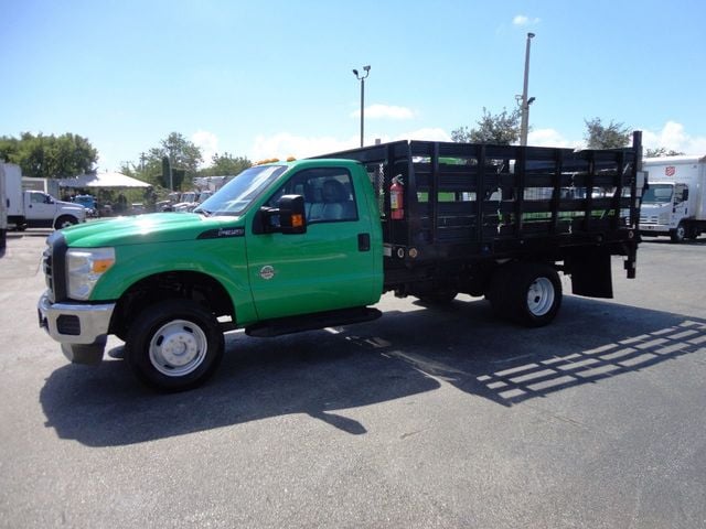 2013 Ford F350 4X4.12FT FLATBED STAKE BED WITH LIFTGATE..STAKE TRUCK. - 18965309 - 4