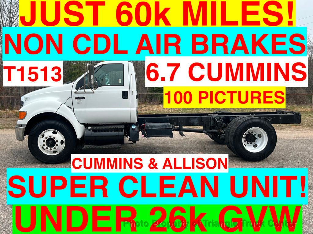 2013 Ford F650/F750 JUST 60k MILES 6.7 CUMMINS NON CDL SUPER CLEAN UNIT! NON CDL AIR BRAKES - 22343009 - 0