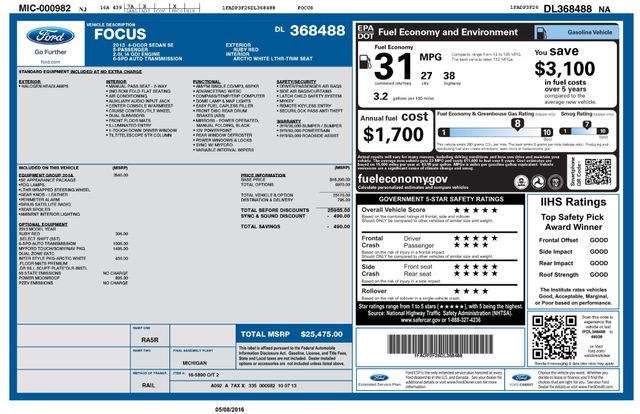 2013 Ford Focus SE, PWR SUNROOF, NAVIGATION PKG, APPEARANCE PKG, SPOILER - 23072680 - 4