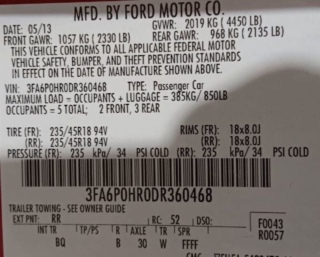 2013 Ford Fusion 4dr Sedan SE FWD - 22774479 - 4