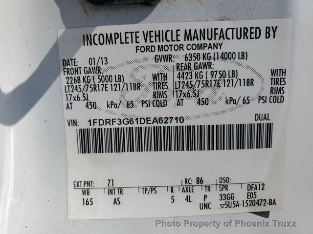 2013 Ford F-350 Super Duty DRW XL 2dr 2wd Regular Cab LB Chassis  - 21910208 - 13
