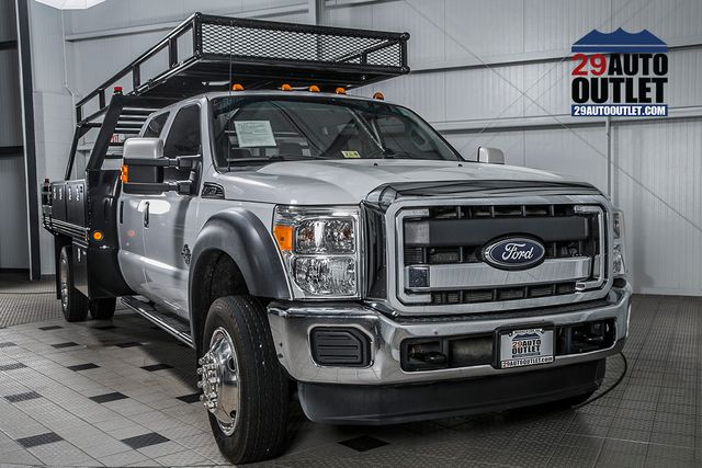 2013 Ford Super Duty F-550 DRW F550 CREW 4X4 * 6.7 POWERSTROKE * CONCRETE BODY * LOCAL TRUC - 16074953 - 0