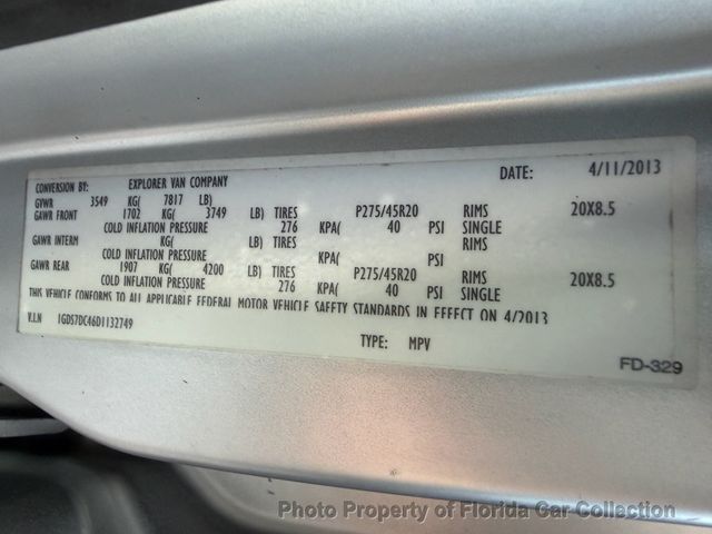 2013 GMC Savana 1500 LS Explorer Limited SE Conversion Van - 22866798 - 79