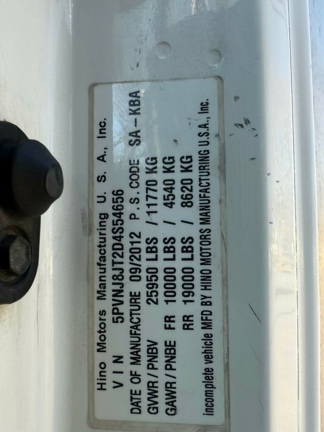 2013 HINO 268 25 FOOT BOX WITH LIFTGATE FINANCING AND SHIPPING AVAILABLE - 22792078 - 43