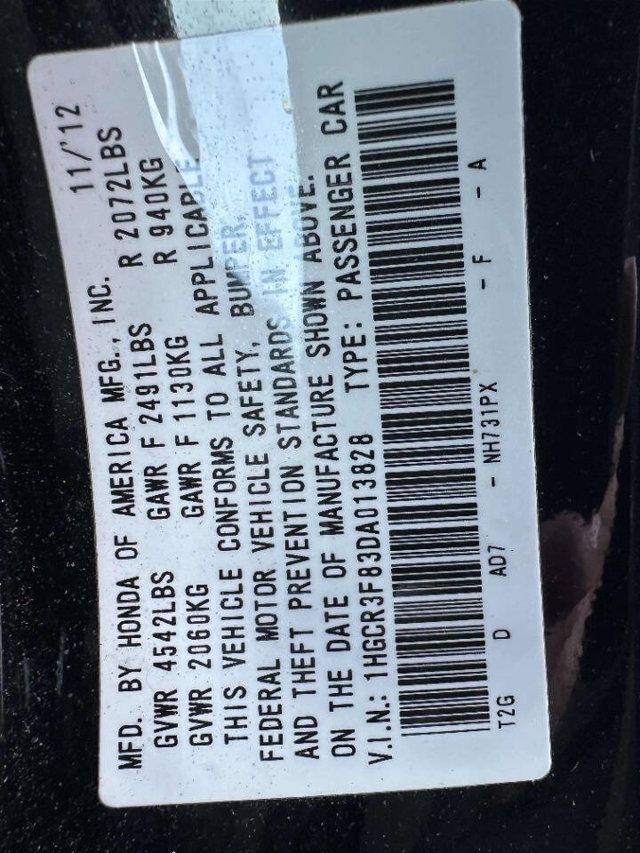 2013 Honda Accord Sedan 4dr V6 Automatic EX-L - 22985453 - 36