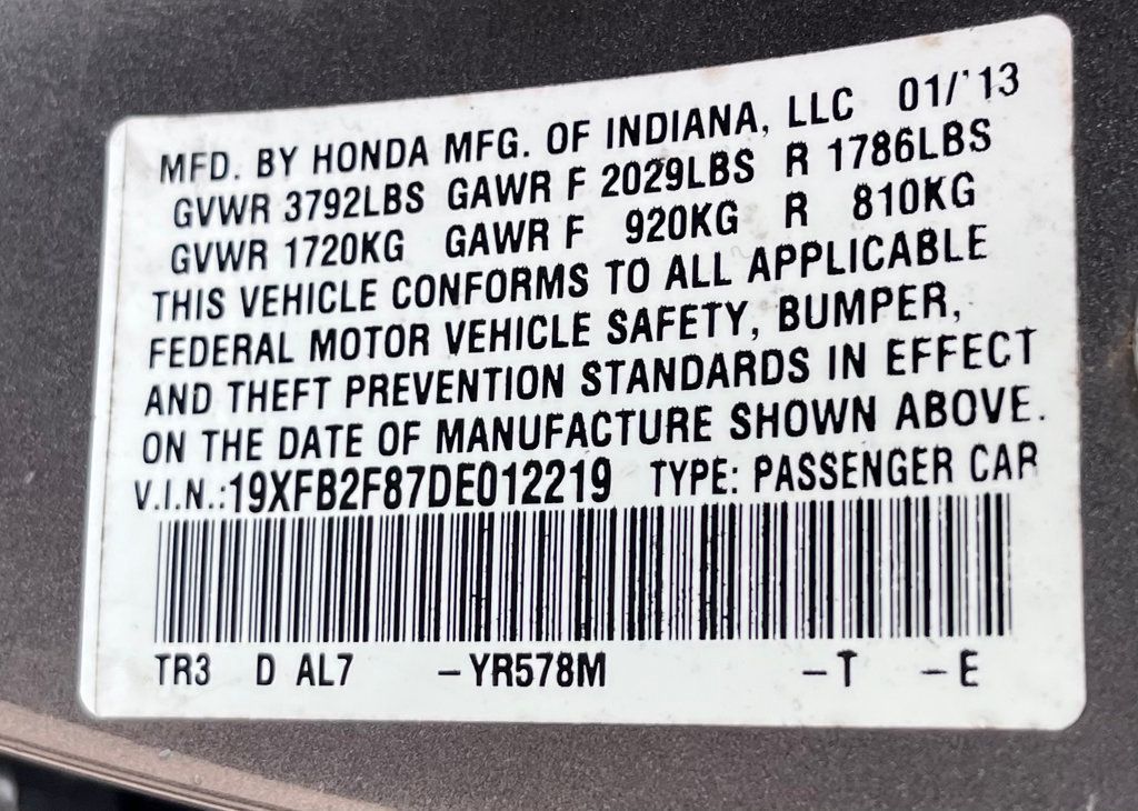 2013 Honda Civic Sedan 4dr Automatic EX - 22392844 - 51