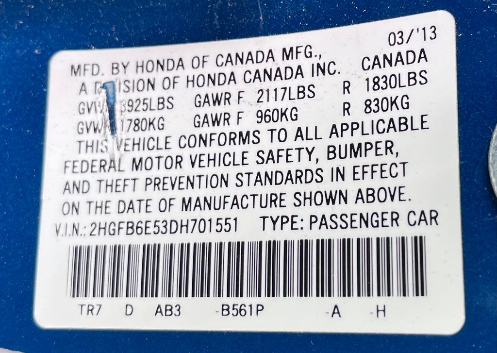 2013 Honda Civic Sedan 4dr Manual Si - 22413394 - 45