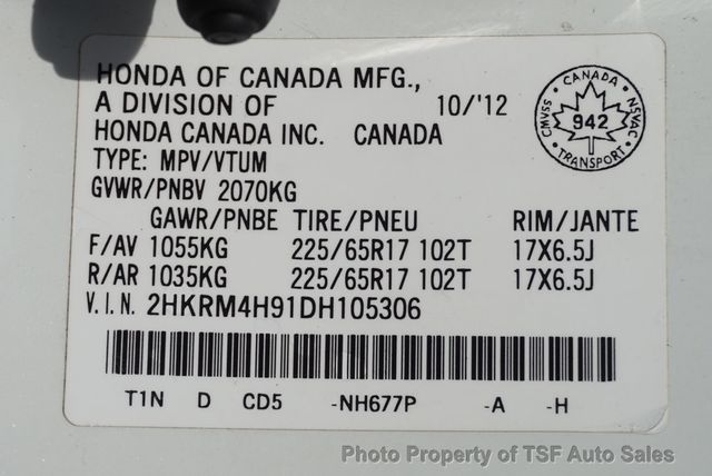 2013 Honda CR-V AWD 5dr EX-L w/Navigation Rear Camera Leather Sunroof Hot Seats  - 23013826 - 33