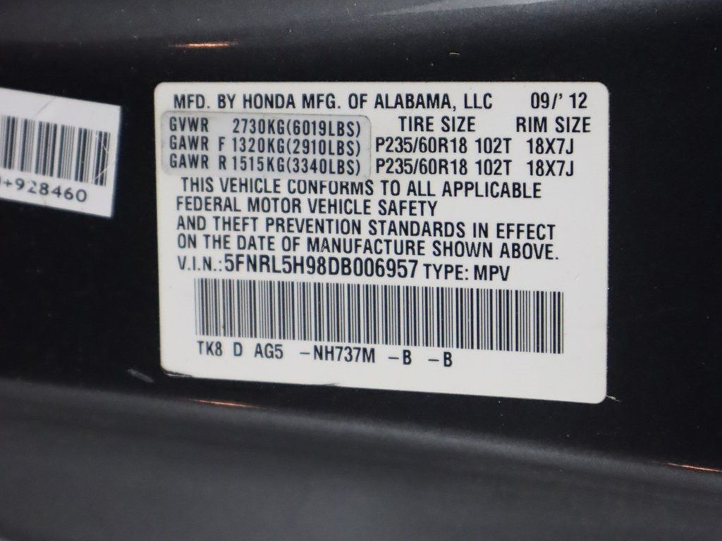 2013 Honda Odyssey Touring - 22760333 - 48