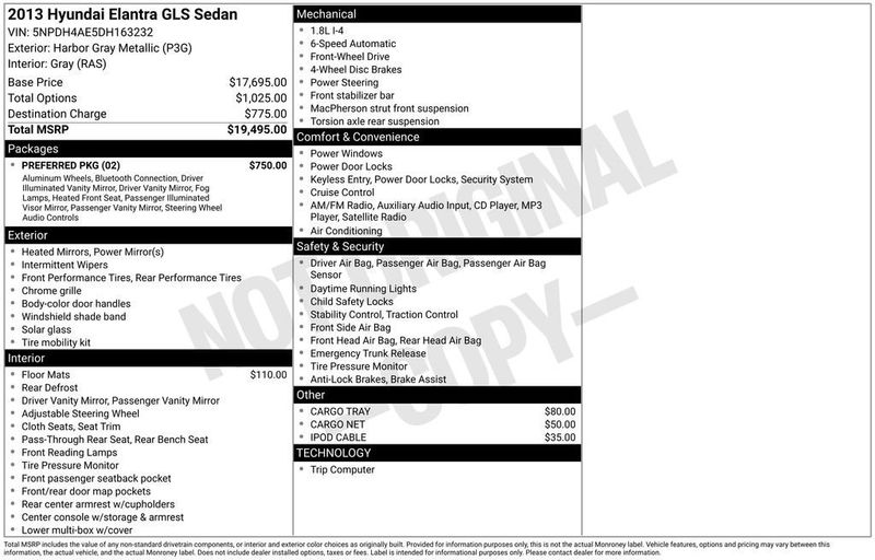 2013 Hyundai Elantra 4dr Sedan Automatic GLS - 23020752 - 5