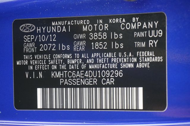 2013 Hyundai Veloster 3dr Coupe Automatic Turbo w/Black Int - 22983421 - 25