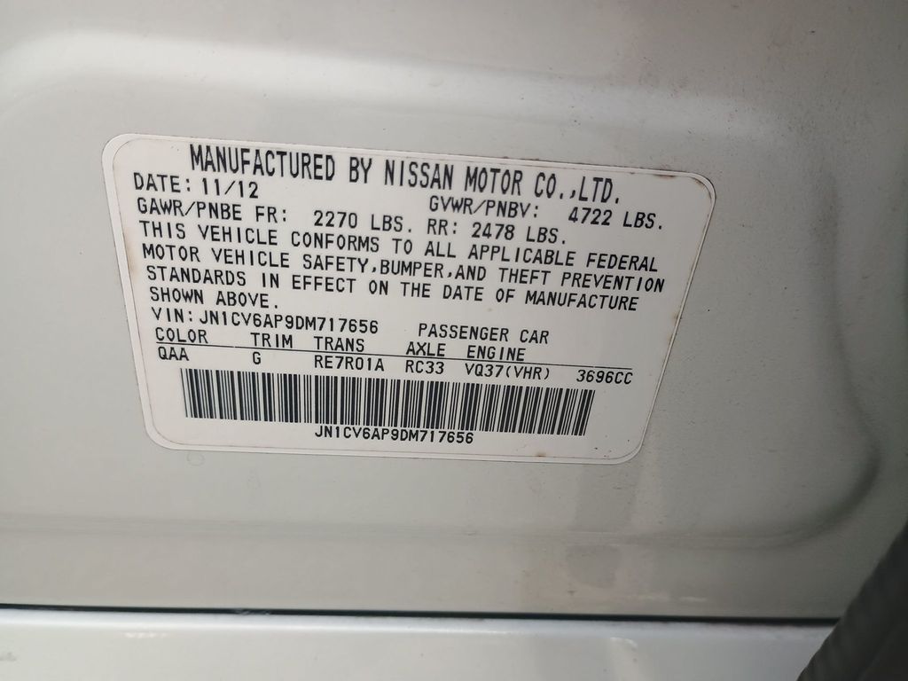 2013 INFINITI G37 Sedan 4dr Sport RWD Clean Title Florida Car - 22927667 - 50