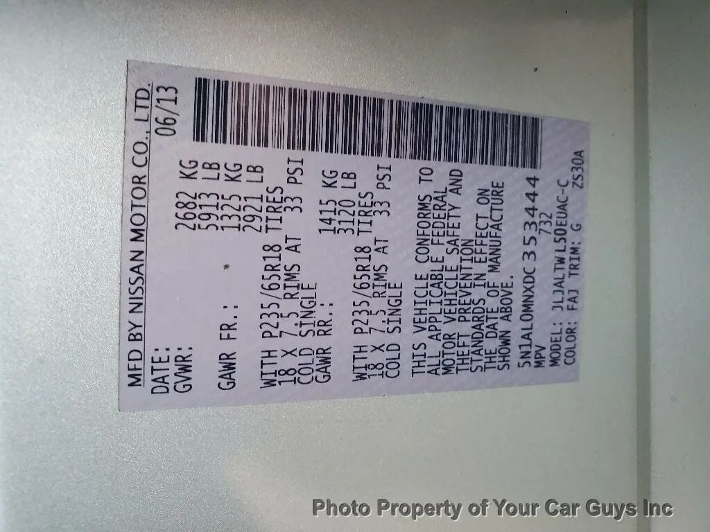 2013 INFINITI JX35 FWD 4dr - 22991226 - 19