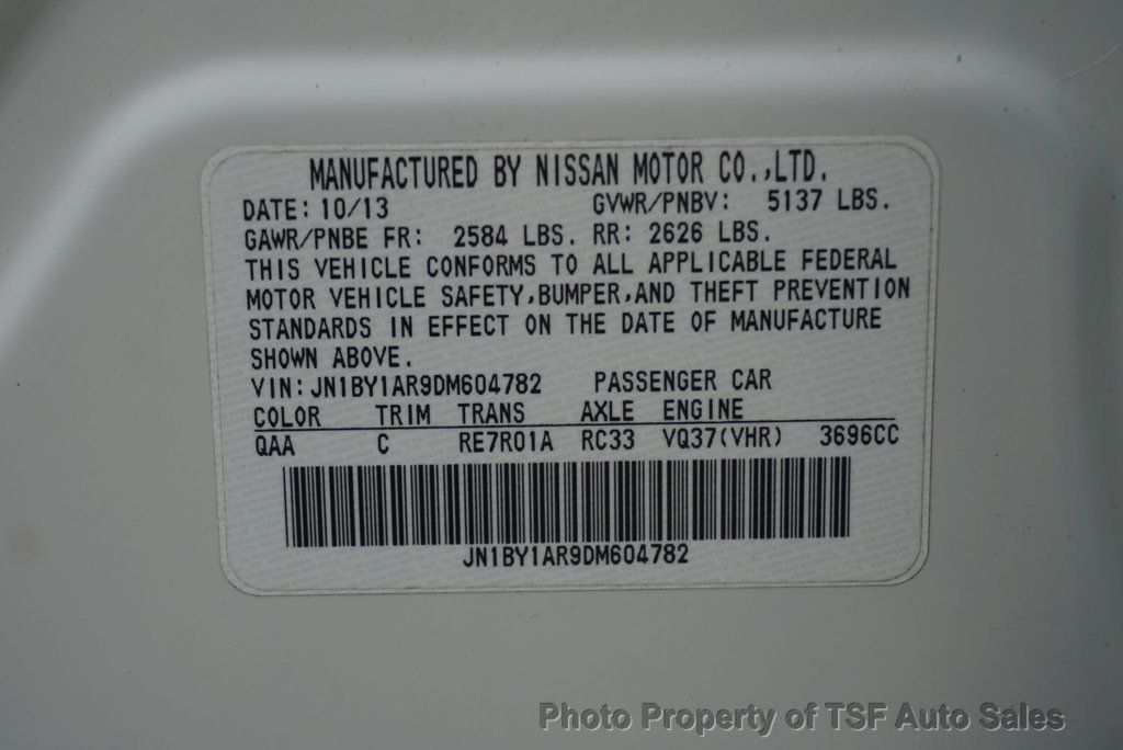2013 INFINITI M37 4dr Sedan AWD NAVIGATION REAR CAMERA HOT&COOL SEATS SUNROOF  - 23086165 - 27