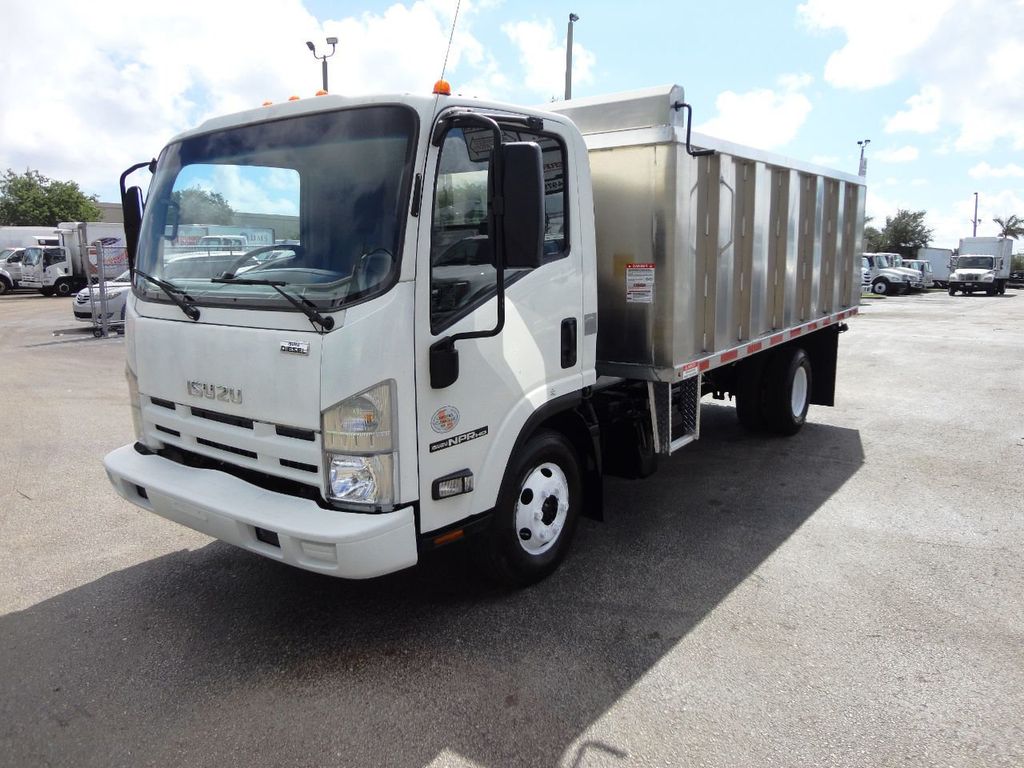 2013 Isuzu NPR HD 14FT ALUM TRASH DUMP TRUCK...NEW AD FAB DUMP BODY. - 19485683 - 0