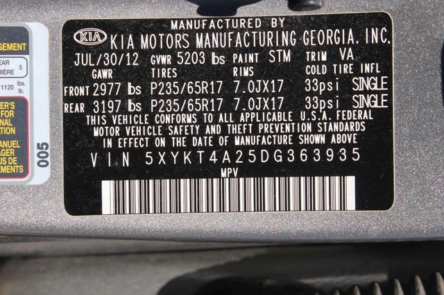 2013 Kia Sorento 2WD 4dr V6 LX - 23010675 - 7