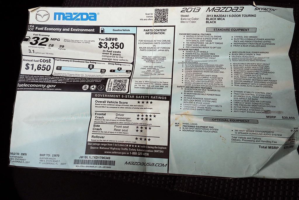 2013 Mazda Mazda3 5dr Hatchback Automatic i Touring - 22972101 - 42