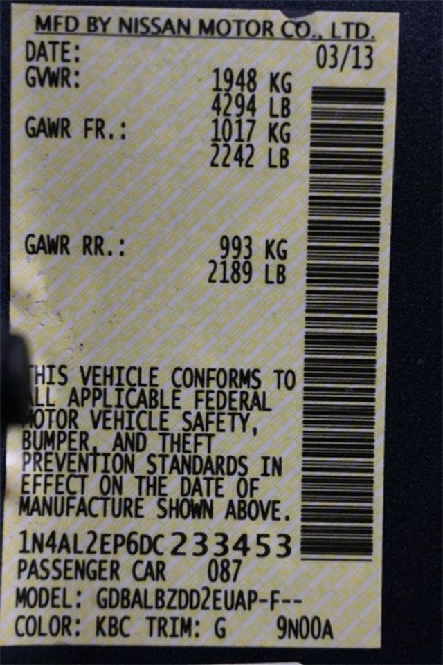 2013 Nissan Altima 2dr Coupe I4 2.5 S - 22934141 - 7