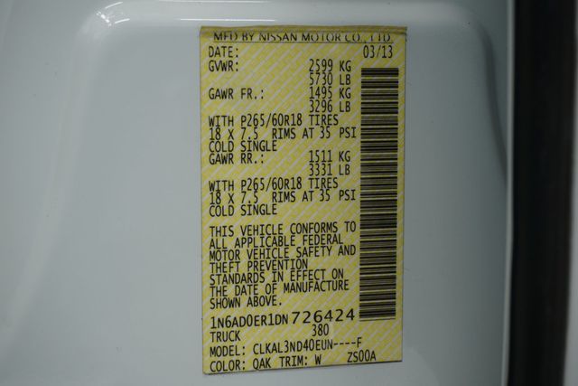2013 Nissan Frontier 2WD Crew Cab SWB Automatic SL - 22997052 - 31