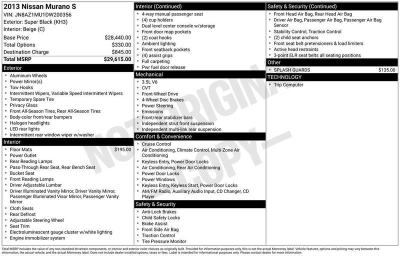 2013 Nissan Murano 2WD 4dr S - 23003768 - 5