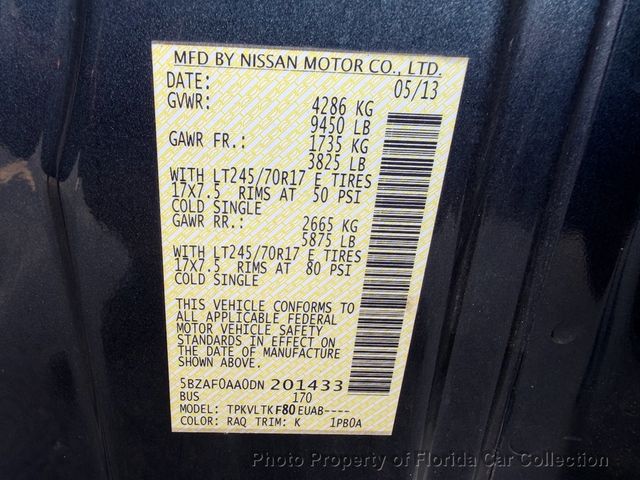 2013 Nissan NV3500 HD Passenger SV 12-Passenger Van 5.6L V8   - 22989770 - 67
