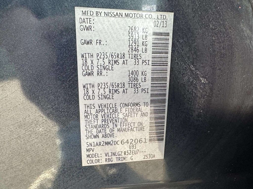 2013 Nissan Pathfinder 4WD 4dr SL - 22984901 - 39