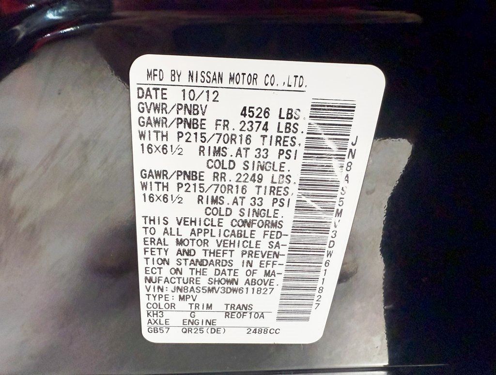 2013 Nissan Rogue AWD 4dr S - 22920962 - 33