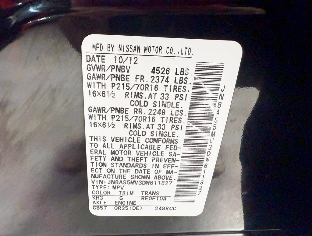 2013 Nissan Rogue AWD 4dr S - 23086246 - 33