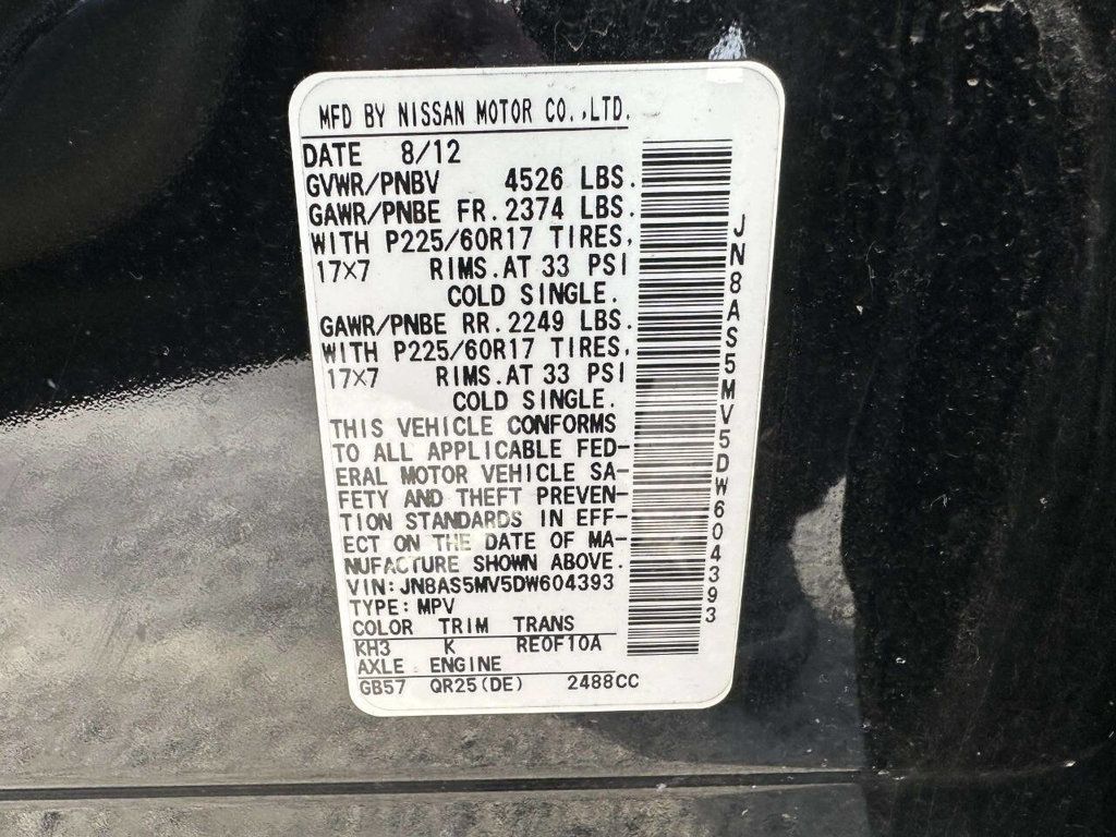 2013 Nissan Rogue AWD 4dr SV - 22972323 - 33