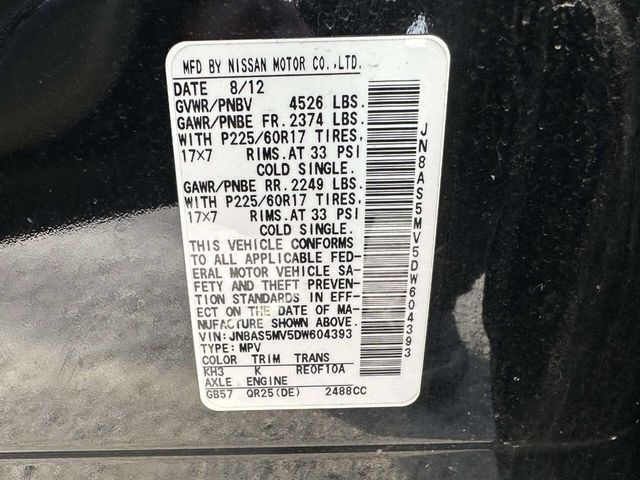 2013 Nissan Rogue AWD 4dr SV - 22972323 - 33