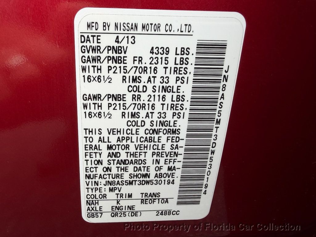 2013 Nissan Rogue S FWD Automatic - 23017829 - 83