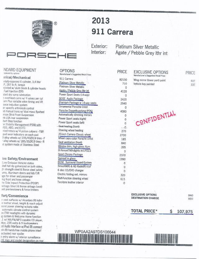 2013 Porsche 911 CARRERA CPE PLATINUM SLVR...9,722 Miles...Rare Colors! - 23070873 - 2