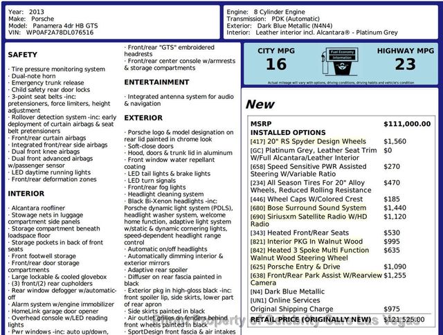 2013 Porsche Panamera 4dr Hatchback GTS - 22953934 - 4