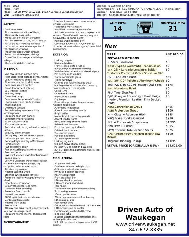 2013 Ram 1500 LONGHORN - 23081324 - 1