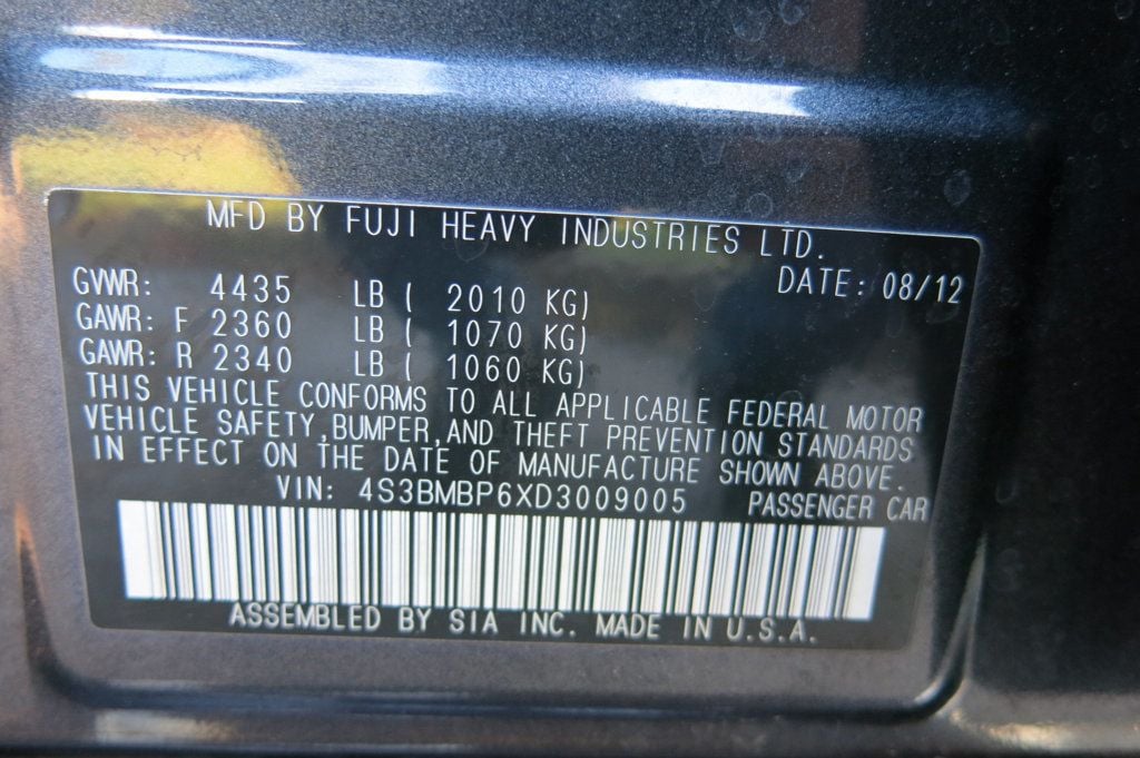 2013 Subaru Legacy 4dr Sedan H4 Automatic 2.5i Limited - 22934903 - 35