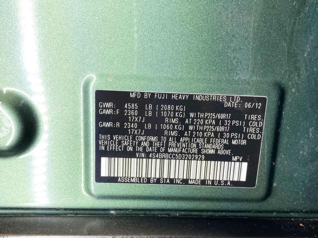 2013 Subaru Outback 4dr Wagon H4 Automatic 2.5i Premium - 22963344 - 61