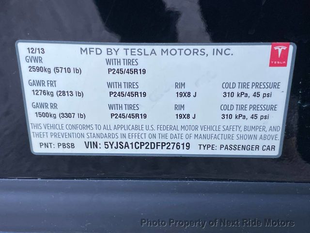 2013 Tesla Model S 2013 TESLA MODEL S 4D SEDAN P85 PERFORMANCE 1-OWNER 615-730-9991 - 23025347 - 23