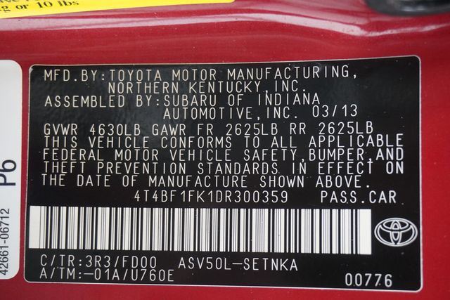 2013 Toyota Camry  - 22983987 - 23