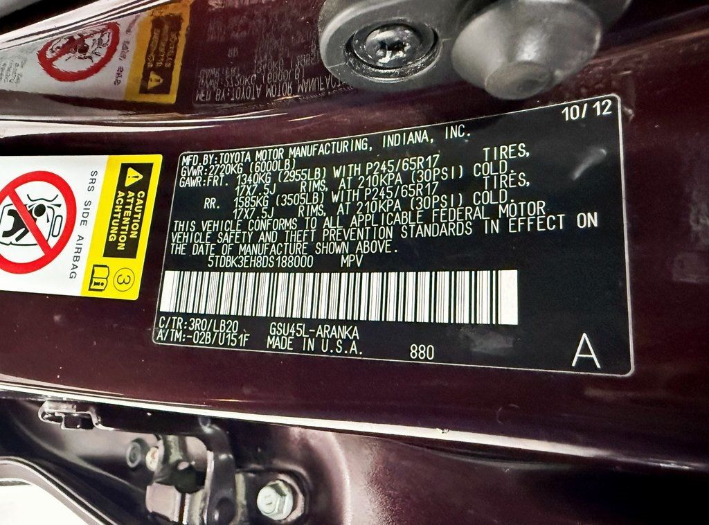 2013 Toyota Highlander 4WD 4dr V6 Plus - 22929715 - 45