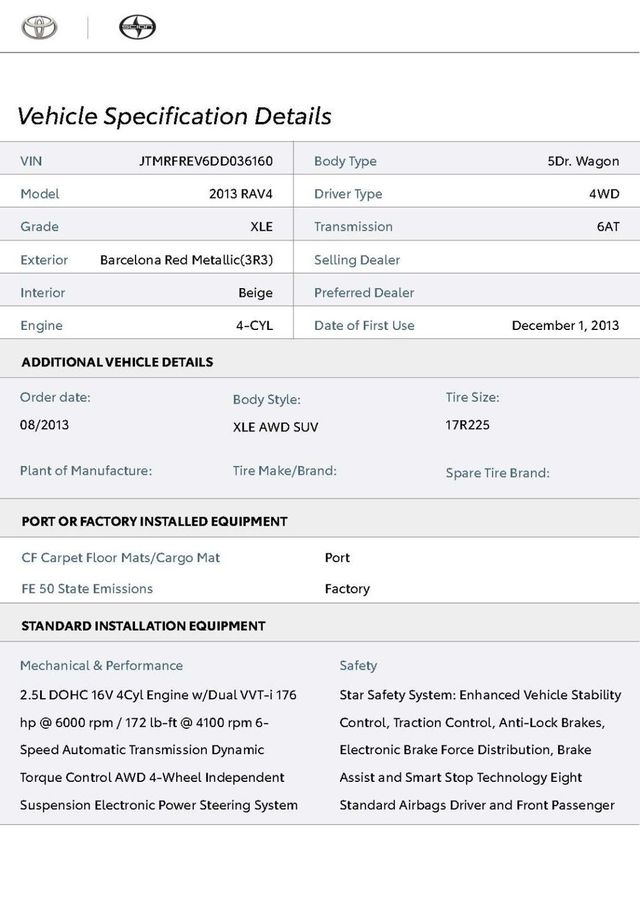 2013 Toyota RAV4 XLE - 23067929 - 38