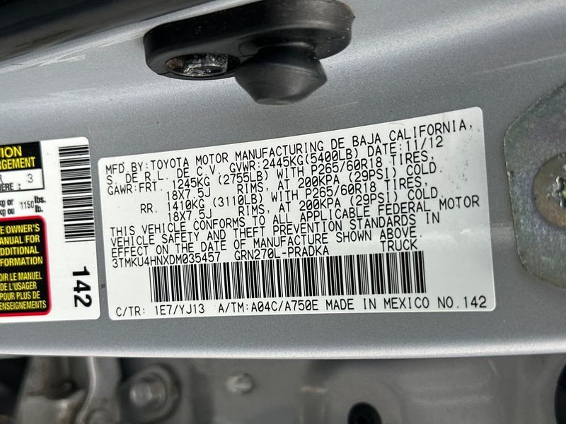 2013 Toyota Tacoma 2WD Double Cab LB V6 Automatic PreRunner - 23011431 - 20